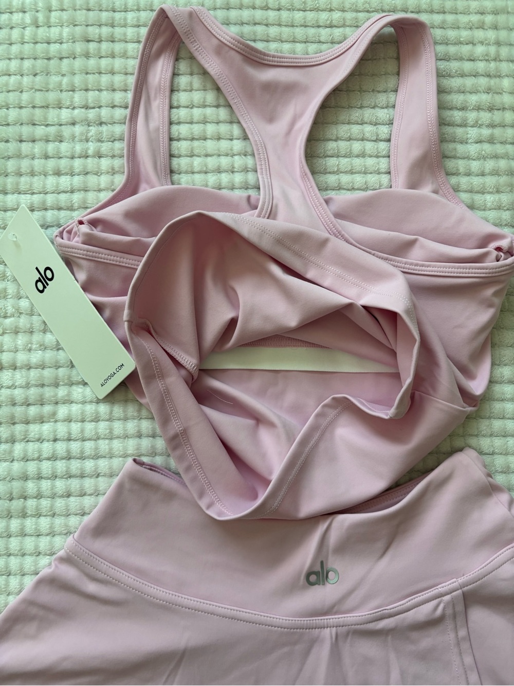 Alo Pink Athletic Tank & Skirt Set - Picture 6 of 7
